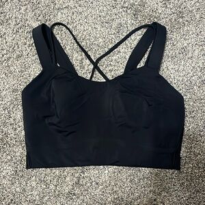 Lululemon like a cloud longline bra D/DD Black Size 8